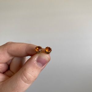 RARE Imperial Topaz Jewel Earrings Studs